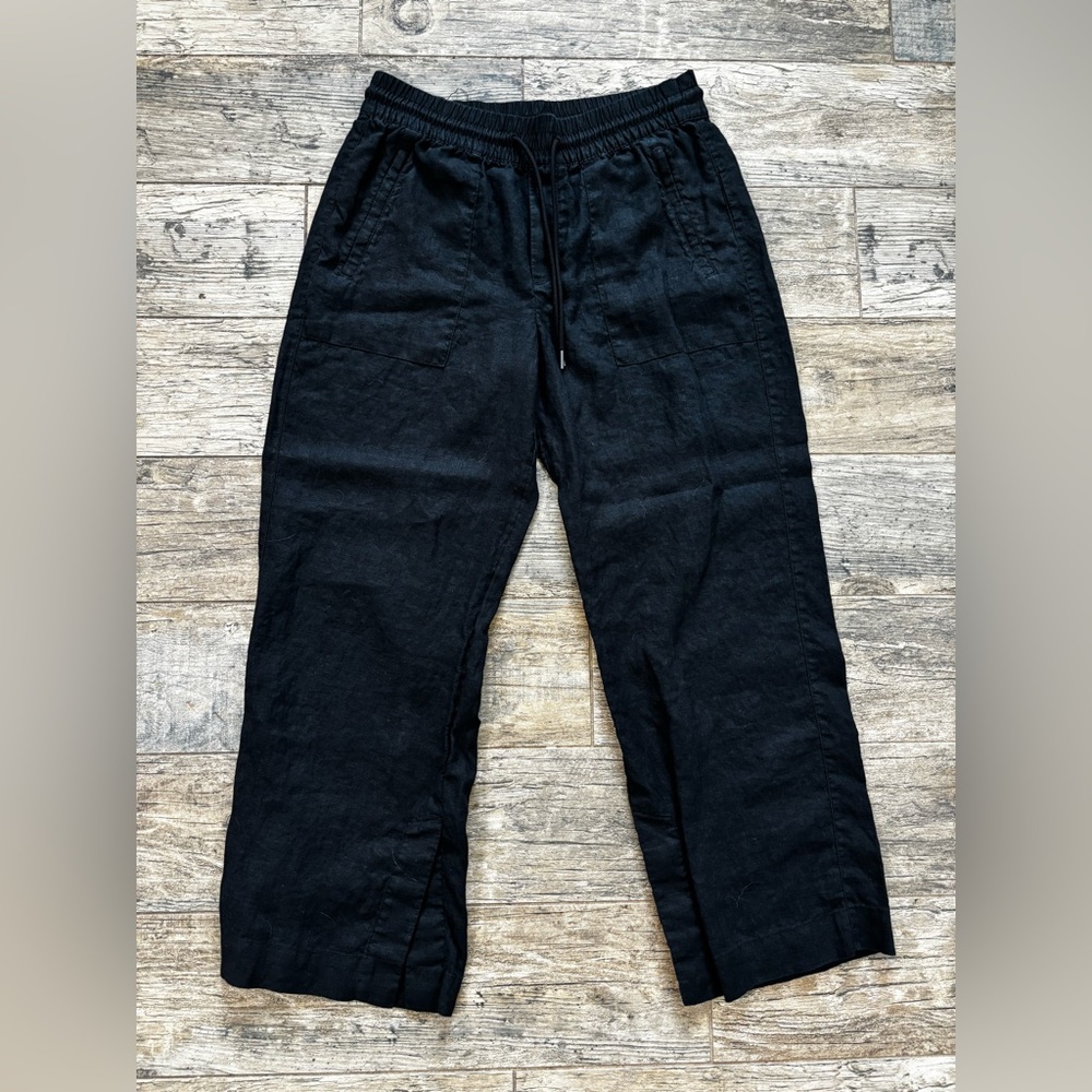 Athleta Black Retreat Linen Pants Small Petite